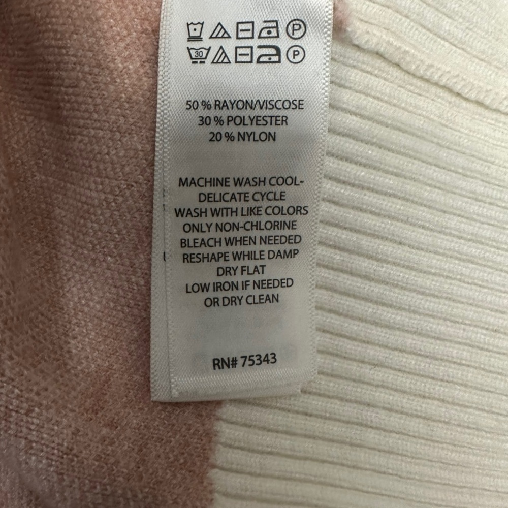 Nanette Lepore Pink & Cream Gingham Plaid Button Down Cardigan Sweater ~ Size L - Picture 4 of 4